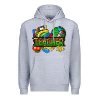 Heather Grey teacher life Premium Hoodie - texasbilliewilder