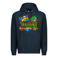 Navy teacher life Premium Hoodie - texasbilliewilder