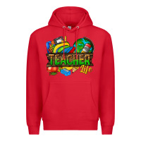 Red teacher life Premium Hoodie - texasbilliewilder