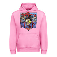 Fuchsia Pink ballpark mama Urban Hoodie - Zillion Design Studio