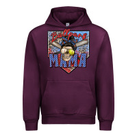 Mauve Wine ballpark mama Urban Hoodie - Zillion Design Studio
