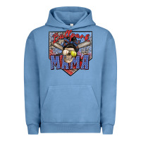Pigment Pebble Blue ballpark mama Urban Hoodie - Zillion Design Studio