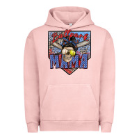 Pigment Salmon ballpark mama Urban Hoodie - Zillion Design Studio