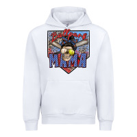 White ballpark mama Urban Hoodie - Zillion Design Studio