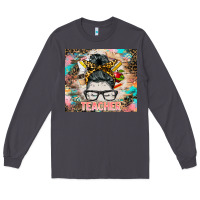 Smoke teacher messy bun tumbler Long Sleeve Tee - BarkalooDesign