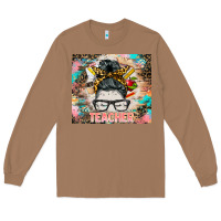 Toasted Coconut teacher messy bun tumbler Long Sleeve Tee - BarkalooDesign
