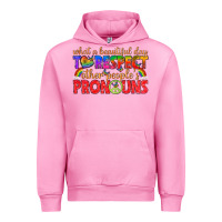 Fuchsia Pink what a beautiful day to respect other peoples pron Urban Hoodie - texasbilliewilder