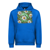Cobalt Daisy leopard Urban Hoodie - RanaPortraitStore