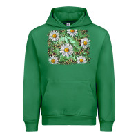 Emerald Daisy leopard Urban Hoodie - RanaPortraitStore