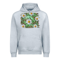 Heather Grey Daisy leopard Urban Hoodie - RanaPortraitStore