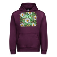 Mauve Wine Daisy leopard Urban Hoodie - RanaPortraitStore