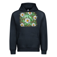 Navy Daisy leopard Urban Hoodie - RanaPortraitStore