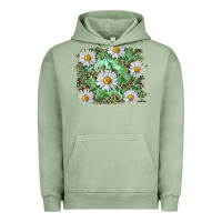 Pigment Oil Green Daisy leopard Urban Hoodie - RanaPortraitStore