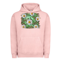 Pigment Salmon Daisy leopard Urban Hoodie - RanaPortraitStore