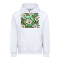 White Daisy leopard Urban Hoodie - RanaPortraitStore