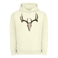 Pigment Pistachio Deer Skull Urban Hoodie - RanaPortraitStore