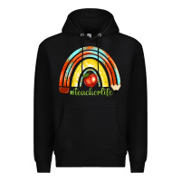 Black teacher life with rainbow Premium Hoodie - texasbilliewilder