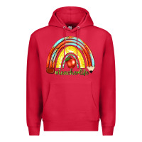 Cardinal teacher life with rainbow Premium Hoodie - texasbilliewilder