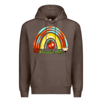 Coffee teacher life with rainbow Premium Hoodie - texasbilliewilder