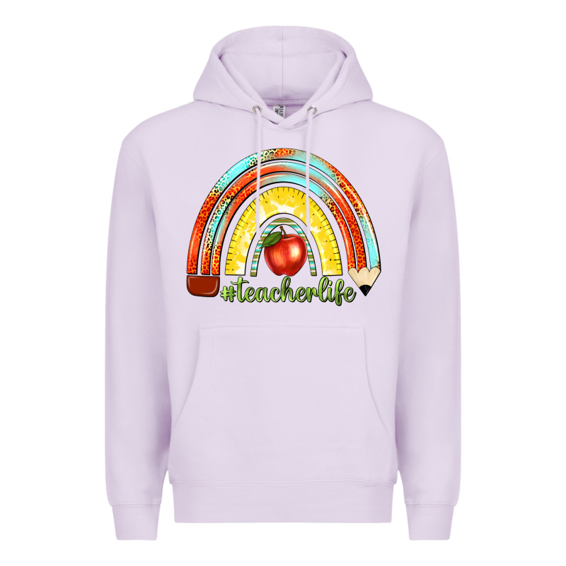 Teacher Life With Rainbow Premium Hoodie by texasbilliewilder | Teevron