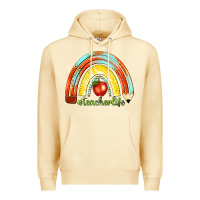 Pina Colada teacher life with rainbow Premium Hoodie - texasbilliewilder