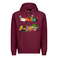 Burgundy teacher name frame custom Premium Hoodie - texasbilliewilder