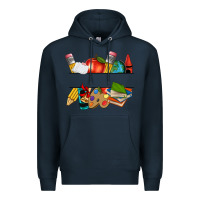 Navy teacher name frame custom Premium Hoodie - texasbilliewilder