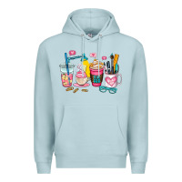 Blue Mist teacher coffee cup Premium Hoodie - AdoDesignShop