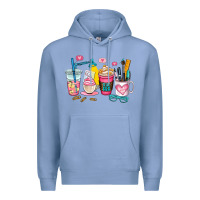 Colony Blue teacher coffee cup Premium Hoodie - AdoDesignShop
