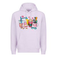 Lilac teacher coffee cup Premium Hoodie - AdoDesignShop