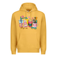 Mustard teacher coffee cup Premium Hoodie - AdoDesignShop
