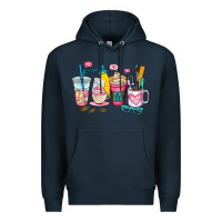 Navy teacher coffee cup Premium Hoodie - AdoDesignShop