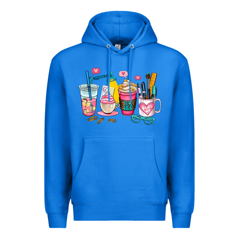 Teacher Coffee Cup Premium Hoodie by AdoDesignShop | Teevron