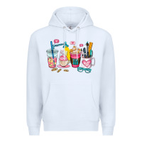 White teacher coffee cup Premium Hoodie - AdoDesignShop