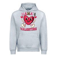 Heather Grey mamas valentine with cute heart Urban Hoodie - texasbilliewilder