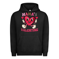 Pigment Black mamas valentine with cute heart Urban Hoodie - texasbilliewilder