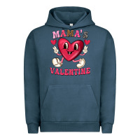 Pigment Midnight Navy mamas valentine with cute heart Urban Hoodie - texasbilliewilder