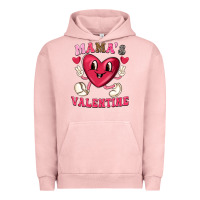 Pigment Salmon mamas valentine with cute heart Urban Hoodie - texasbilliewilder