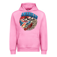 Fuchsia Pink American babe Urban Hoodie - Zillion Design Studio