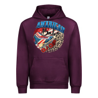 Mauve Wine American babe Urban Hoodie - Zillion Design Studio