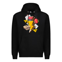 Black teacher lightning bolt Premium Hoodie - texasbilliewilder