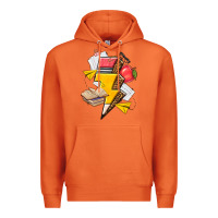 Carrot teacher lightning bolt Premium Hoodie - texasbilliewilder