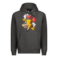 Charcoal Heather teacher lightning bolt Premium Hoodie - texasbilliewilder
