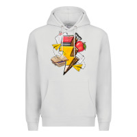 Dove Grey teacher lightning bolt Premium Hoodie - texasbilliewilder