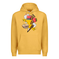 Mustard teacher lightning bolt Premium Hoodie - texasbilliewilder