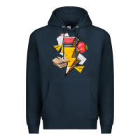 Navy teacher lightning bolt Premium Hoodie - texasbilliewilder