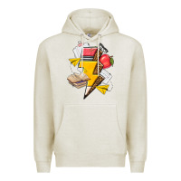 Oatmeal Heather teacher lightning bolt Premium Hoodie - texasbilliewilder