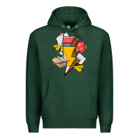 Sports Green teacher lightning bolt Premium Hoodie - texasbilliewilder