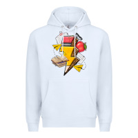 White teacher lightning bolt Premium Hoodie - texasbilliewilder