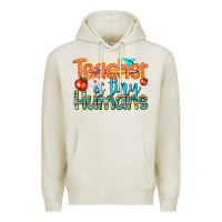 Oatmeal Heather teacher of tiny humans Premium Hoodie - texasbilliewilder